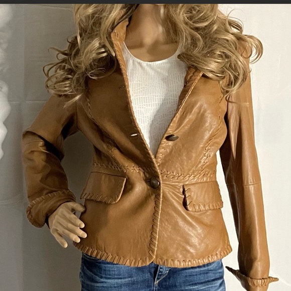 Reba top stitched leather jacket size small - Picture 10 of 10